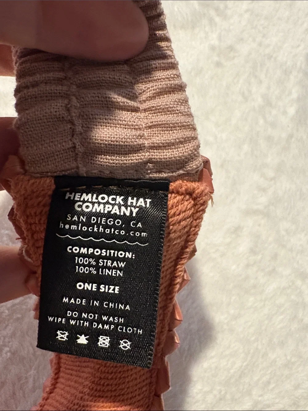 HEMLOCK Woven Straw Visor - Rose Gold